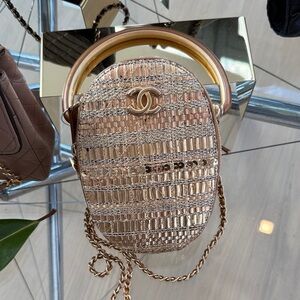 Chanel Metallic Gold Crossbody Bag